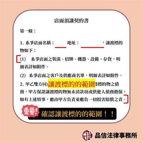 頂讓意思|店面頂讓注意問題,頂讓契約,頂讓契約範例,頂讓步驟